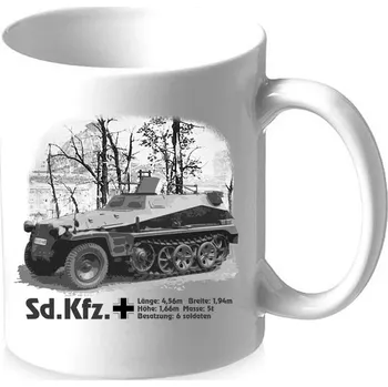 Hrnek Striker Sd. Kfz - bílý-černý