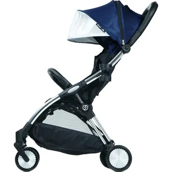 Kočárek Kočárek HYBRID Ezyfold 2024, navy/chrome silver chassis