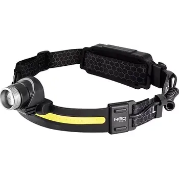 Čelovka NEO LED čelovka BELT 2.0, XPG+COB 400+400lm, baterie Li-Pol 5V/1,2Ah, USB-C, 99-117