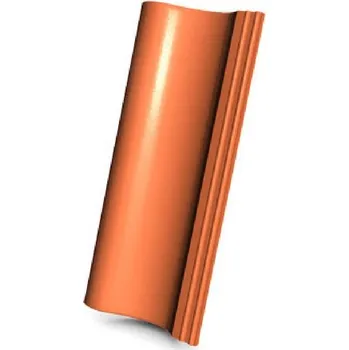 betonová krytina KM BETA Taška poloviční KMB HODONKA Briliant -cihlová