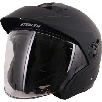 Helma na motorku Stealth Metro otevřená přilba, černá mat - M STH337