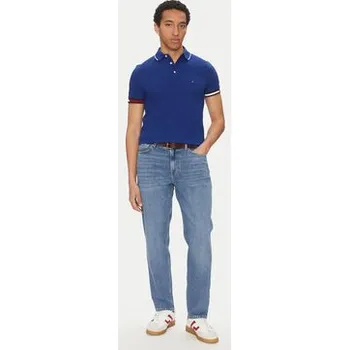 Tommy Hilfiger Polokošile Flag Cuff MW0MW38458 Modrá Slim Fit XXL
