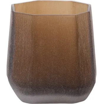 Váza Hnědá skleněná váza Kave Home Terrava 17 cm