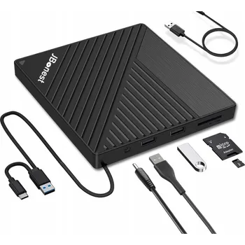 IP kamera JBONEST DVD/CD vypalovačka USB 3.0 & Type-C s čtečkou karet SD/TF