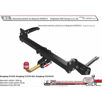 Tažné zařízení Tažné zařízení Dongfeng T5 EVO 01/2020-> SV 002-548, SVC GROUP