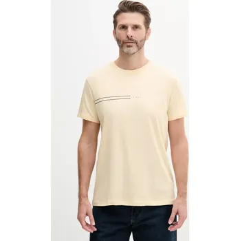 Pánské tričko Tričko Tommy Jeans žlutá barva, s potiskem, DM0DM20779 10X, vel. M