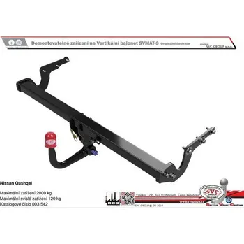 Tažné zařízení Tažné zařízení Nissan Qashqai 06/2024-> SV 003-542, SVC GROUP