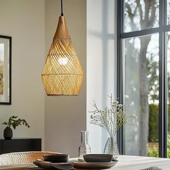 Ratanové závěsné svítidlo LF03-L přírodní