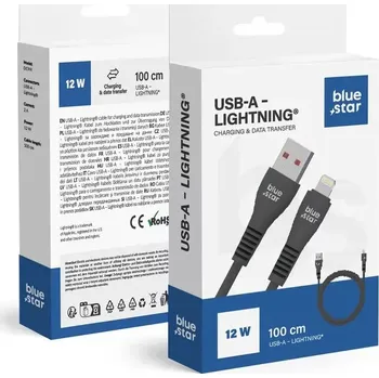 BLUE STAR kabel USB A na Lightning 2A 12W DC99I 1 m černý