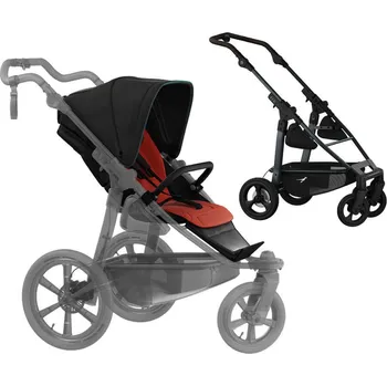 Kočárek Kočárek TFK Mono 4 frame air chamber wheel Stroller seat unit mono/pro 2026, anthracite with red highlights
