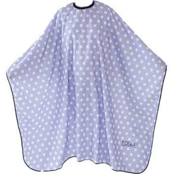 Kadeřnická pláštěnka na stříhání Eurostil Professional - fialová s puntíky - kovový háček (07748) + dárek zdarma