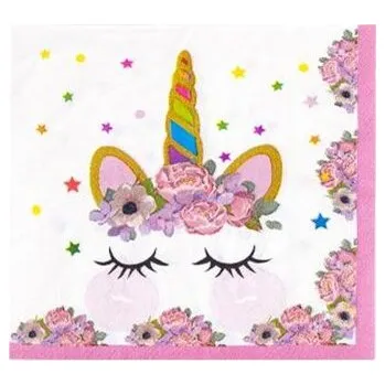Papírový ubrousek Papírové ubrousky 33x33cm 10ks Unicorn - Cakesicq
