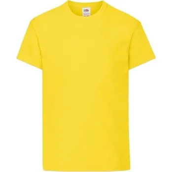 Chlapecké tričko Dětské tričko Original 100% bavlna Fruit of the Loom Žluté 9-11 let