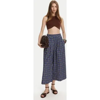 Weekend Max Mara Kalhoty culottes Virgin 2515131102 Modrá Relaxed Fit 36