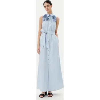 Dámská móda KARL LAGERFELD Letní šaty A2W13004 Světle modrá Regular Fit 38