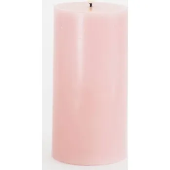 Svíčka SIRIUS Vosková LED svíčka Sille, světle růžová, 7,5 x 15 cm
