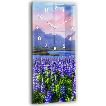 Hodiny Nástěnné hodiny Wallfluent fialové 30 cm