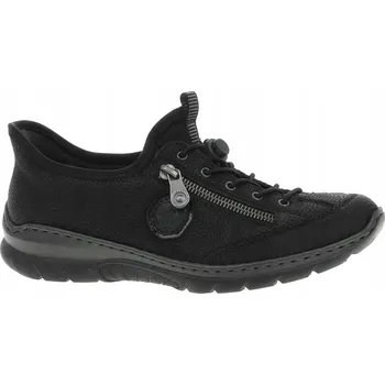 Dámské polobotky Pohodlné komfortní polobotky Rieker L32F1-00 černé na zip