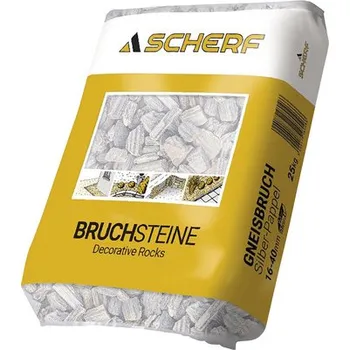 Zahradní dekorace Kamenná drť kůra 16–40 mm stříbrný topol balení 25 kg