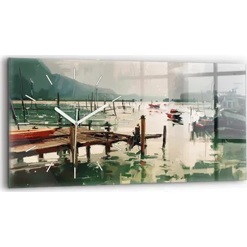 Hodiny Nástěnné hodiny Wallfluent zelené 60 cm