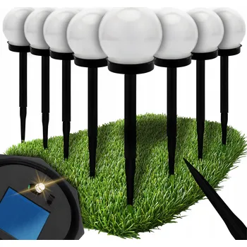 Venkovní osvětlení Solární lampa zapichovací lampa MAXSELL bílá 34 cm 8 ks