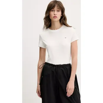 Dámské tričko Bavlněné tričko Tommy Jeans 2-pack dámské, DW0DW21366 bílá 00F, vel. L