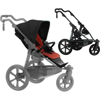 Kočárek Kočárek TFK proA frame Stroller seat unit mono/pro 2026, anthracite with red highlights