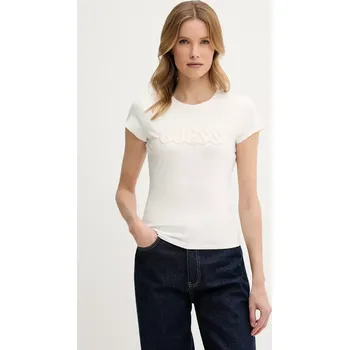 Pánské oblečení Tričko Guess béžová barva, W5GI42 J1314 W5GI42.J1314 01X, vel. L