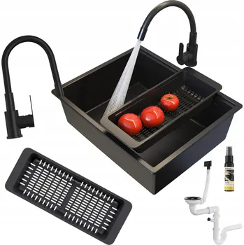 Granitový dřez Jednokomorový dřez Granitan Sinko granit černý