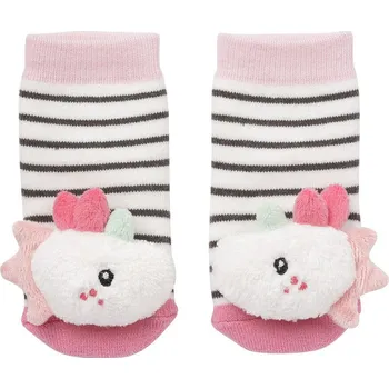 Hračka pro nejmenší Aiko & Yuki BABY FEHN Chrastící ponožky 2025, jednorožec
