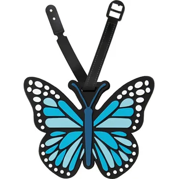 Příslušenství k zavazadlu KUFRYPLUS Jmenovka na kufr LTD200 Motýl I modrý