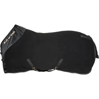 Jezdectví BACK ON TRACK Deka Fleece Supreme s D-kroužky, černá, vel. 145