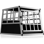 Cadoca Přepravka pro psa BRUNO, 70x54x51cm, stříbrná/černá