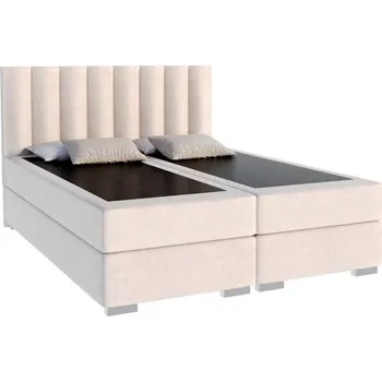 Postel Čalouněná postel LINCOLN Krémová Paris 180x200 s dřevěným zdvižným roštem