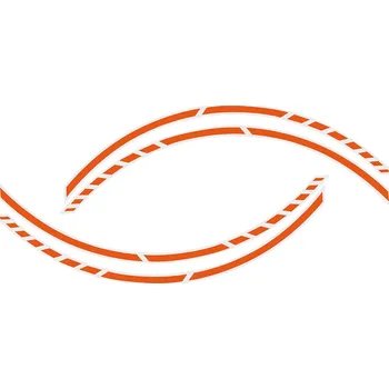 Samolepicí dekorace na vozidlo Samolepící linka na obvod kola Foliatec RACING, barva: oranžová