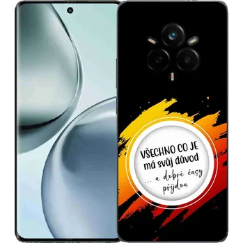 Pouzdro na mobilní telefon Gelový kryt mmCase na Realme 14 Pro+ 5G - citát 3 černé pozadí