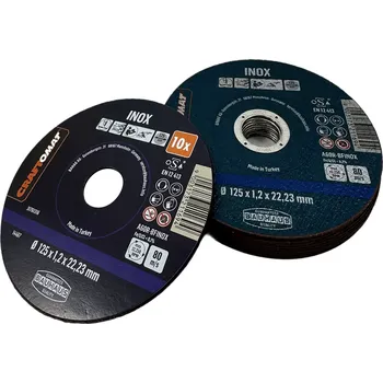 Řezný kotouč Craftomat Sada řezných kotoučů A6OR-BFINOX, ø 125 × 1,2 × 22,23 mm, 12200 ot./min, 10 ks 34688132