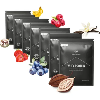 Protein ORGAINIC BIO WHEY PROTEIN VZORKY (grass fed) -30g (ORGAINIC) ORGAINIC: Borůvková příchuť - 30g