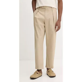 Bavlněné kalhoty A.P.C. pantalon renato pánské, béžová barva, ve střihu chinos, COHFU.H08428 80X, vel. 50