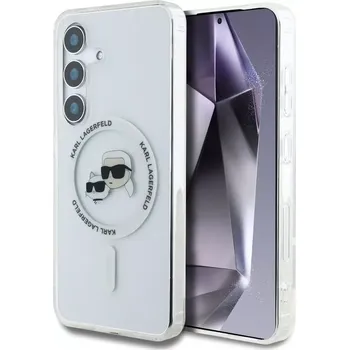 Pouzdro na mobilní telefon KARL LAGERFELD pouzdro pro SAMSUNG S25 Plus KLHMS25MHLSKCH (Magnetic IML Metal KC Heads) bílé