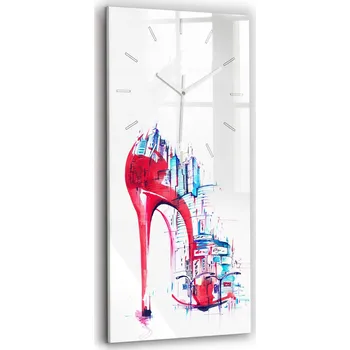 Hodiny Nástěnné hodiny Wallfluent červené 30 cm