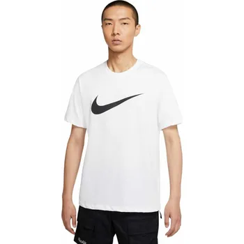 Pánské oblečení Pánské tričko s krátkým rukávem Nike SPORTSWEAR SWOOSH bílé DC5094-100 - 2XL-T | UK 9,5 | US 12