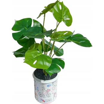 umělá květina Umělá monstera, zelené listy, bonsaj, dekorace