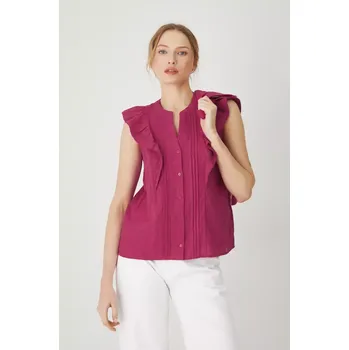 Dámská halenka Bavlněná halenka Medicine dámská, červená barva, hladká RS25.BKD700 33X, vel. XL