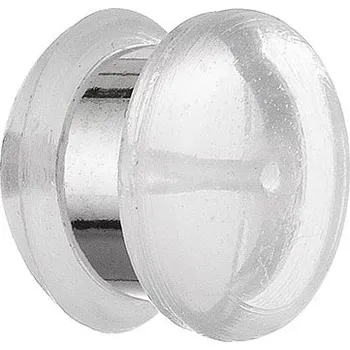 Náušnice Zarážka na náušnice silikonová se stříbrným kroužkem P0570