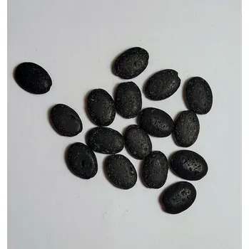 Drahý kámen Láva - černá - ovál 18mm