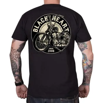 Pánské tričko BLACK HEART Triko Chopper King černá - XL
