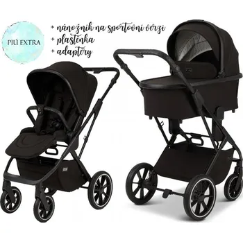 Kočárek Kočárek MOON PIÚ Extra 2024, black matt - black