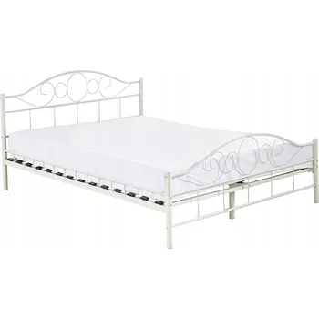 Postel Manželská postel kovová Timeless Tools 160x200 bílá