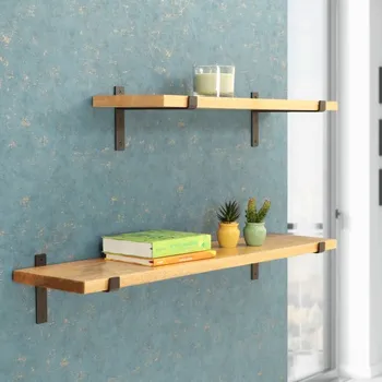 police Indický nábytek - Police na zeď s konzolí Lara MANGO 75 cm